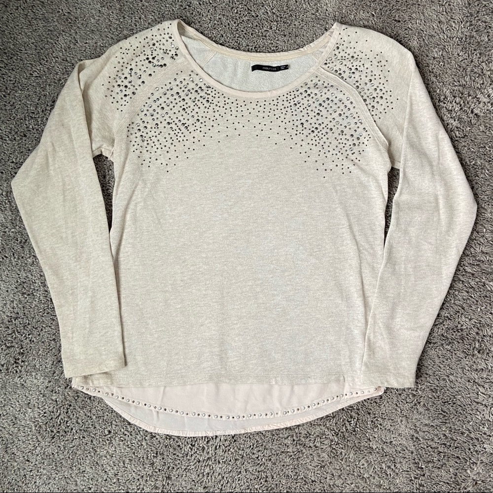 Maurice’s sweater with rhinestone detail